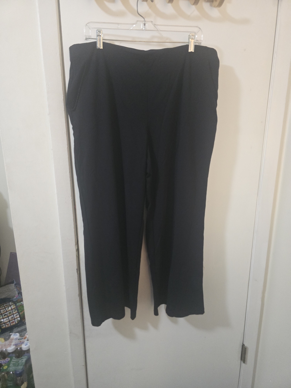 Cato Black Pull-On Straight-Leg Pants